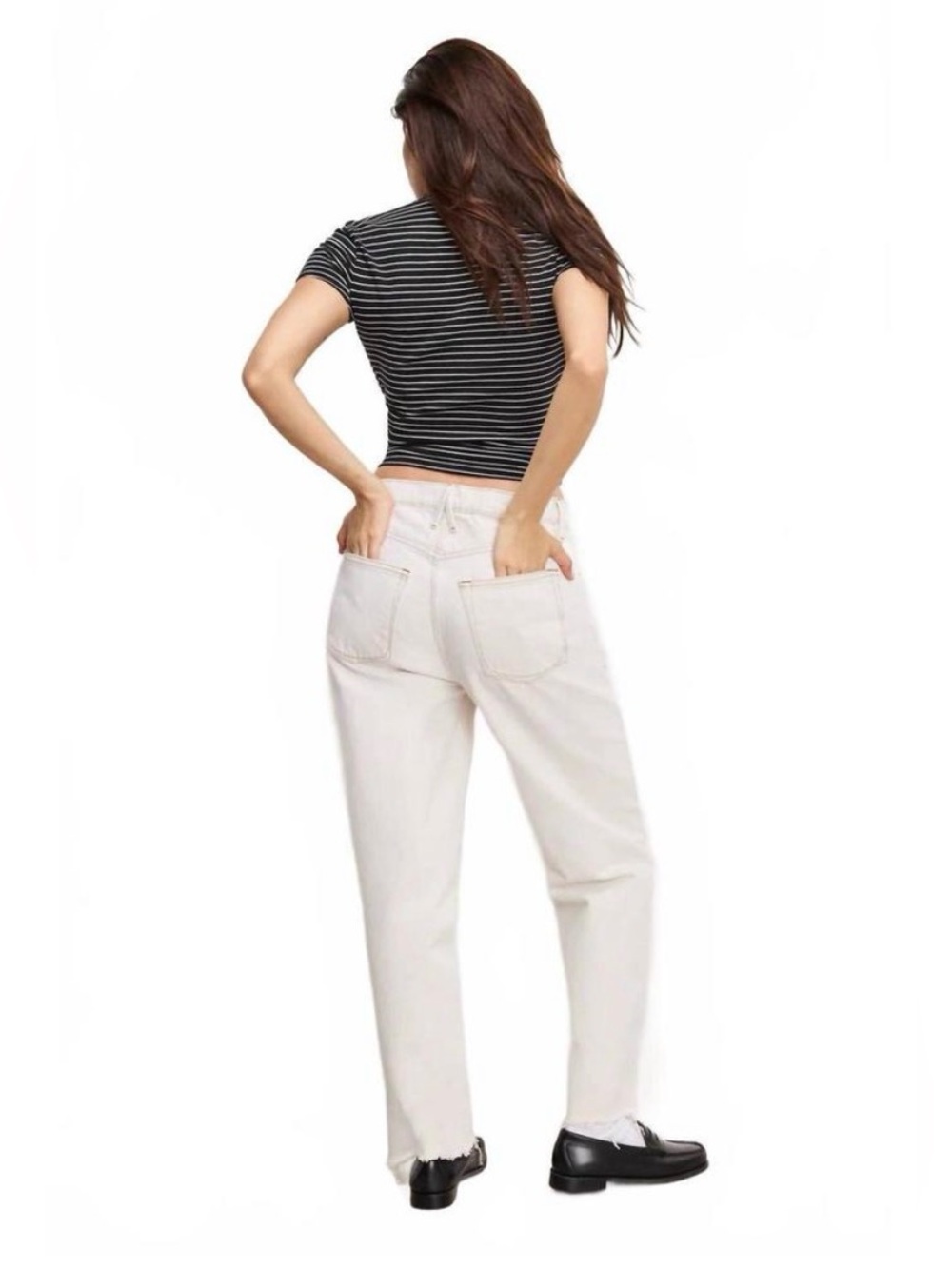 NWT Good American Good Standard Straight Jeans sz 14 mid rise